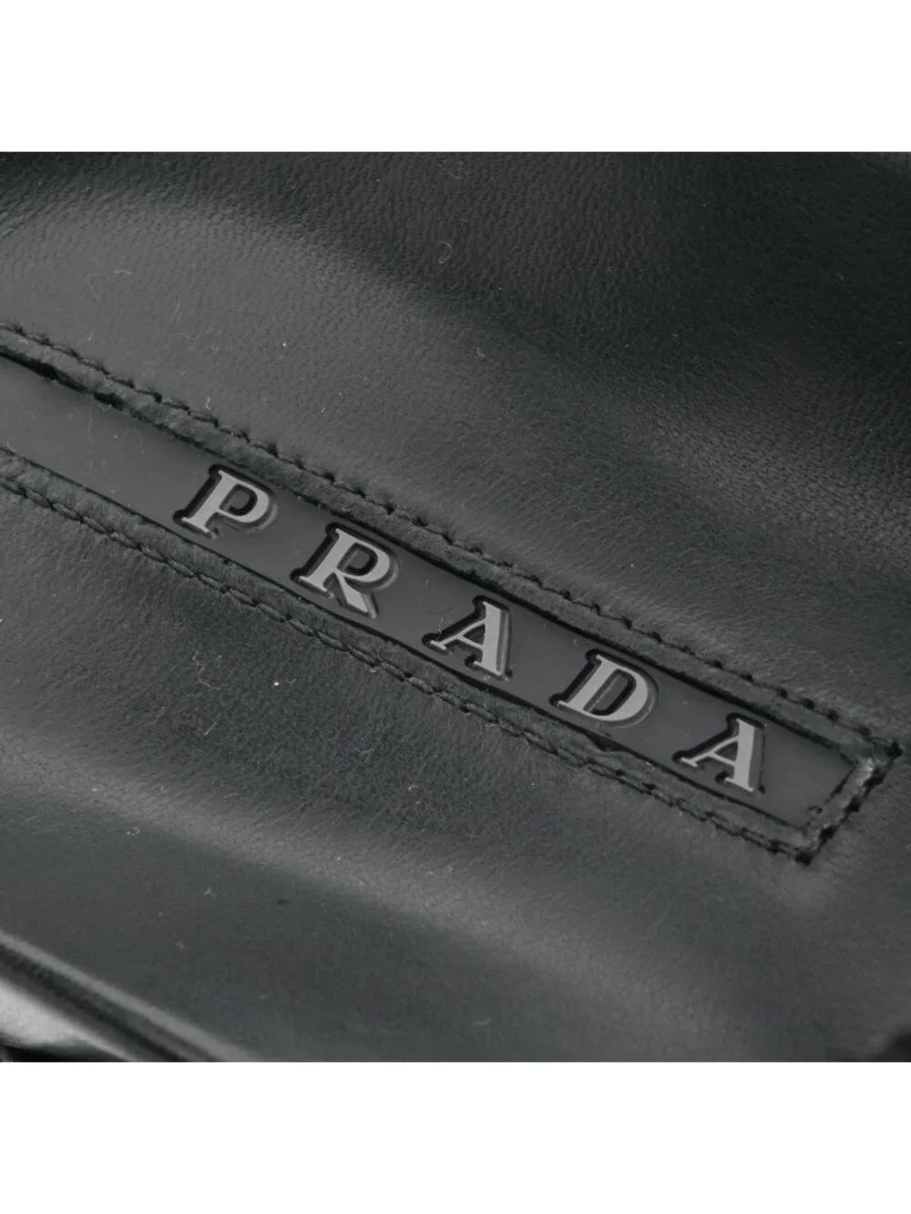 Prada Sandals Black Leather 7